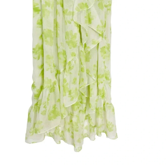 Misa Rumi One Shoulder Asymmetric Ruffle Floral Print Chiffon Dress Size S NWT - Picture 8 of 13